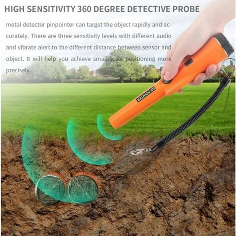 Détecteur De Métaux, étanche IP66, Balayage étanche, Accessoires De Détection De Pointeur De Métal Pour Pièces De Monnaie, Chasse Au Trésor, Fruits Verts 2 Détecteur De Métaux, étanche IP66, Balayage étanche, Accessoires De Détection De Pointeur De Métal Pour Pièces De Monnaie, Chasse Au Trésor, Fruits Verts – Image 2