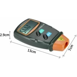 Tachymètre Numérique, Compte-Tours Sans Contact, Tachymètre Numérique LCD, Plage Tachymétrique 2.5RPM-99.999RPM, Avec 3 Bandes Réfléchissantes Et Sac En Tissu Bleu -Promos Brico Forte Boutique 100338855 2