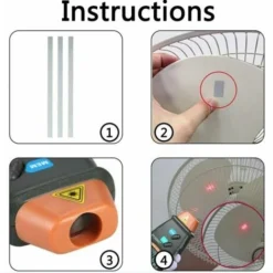 Tachymètre Numérique, Compte-Tours Sans Contact, Tachymètre Numérique LCD, Plage Tachymétrique 2.5RPM-99.999RPM, Avec 3 Bandes Réfléchissantes Et Sac En Tissu Bleu -Promos Brico Forte Boutique 100338855 3