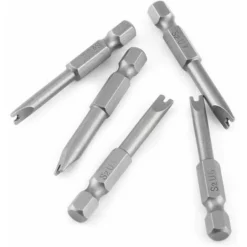 Set De 5Pcs 50mm 1/4 Embouts De Vissage Magnétique Tournevis Queue Hex Tête Forme U Pour Tournevis Electrique U4-U8 -Promos Brico Forte Boutique 100341822 5