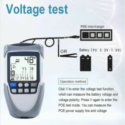 Testeur Et Détecteur De Tension Testeur De Câble Réseau Portable Portable Grand écran LCD Traceur De Ligne Numérique Continuité De La Tension De La Batterie Vérification De La Polarité Test POE Testeu -Promos Brico Forte Boutique 100342483 3