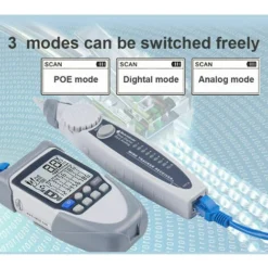 Testeur Et Détecteur De Tension Testeur De Câble Réseau Portable Portable Grand écran LCD Traceur De Ligne Numérique Continuité De La Tension De La Batterie Vérification De La Polarité Test POE Testeu -Promos Brico Forte Boutique 100342483 5