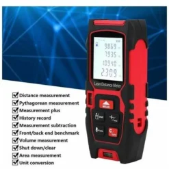 Télémètre Laser Portable, Télémètre Infrarouge Portable Altimètre Portable Haute Précision Mesure Intérieure Laser Portable (60 M)195g 7 Télémètre Laser Portable, Télémètre Infrarouge Portable Altimètre Portable Haute Précision Mesure Intérieure Laser Portable (60 M)195g -Promos Brico Forte Boutique 100343627 3