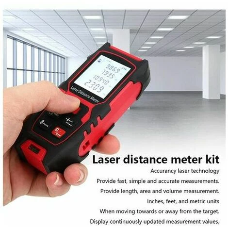 Télémètre Laser Portable, Télémètre Infrarouge Portable Altimètre Portable Haute Précision Mesure Intérieure Laser Portable (60 M)195g 4 Télémètre Laser Portable, Télémètre Infrarouge Portable Altimètre Portable Haute Précision Mesure Intérieure Laser Portable (60 M)195g – Image 4