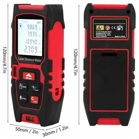 Télémètre Laser Portable, Télémètre Infrarouge Portable Altimètre Portable Haute Précision Mesure Intérieure Laser Portable (60 M)195g 5 Télémètre Laser Portable, Télémètre Infrarouge Portable Altimètre Portable Haute Précision Mesure Intérieure Laser Portable (60 M)195g – Image 5
