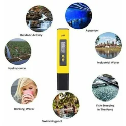 PH Mètre Numérique, Testeur PH Numérique Portable Lecteur Résolution 0,01pH, Test Avec 0-14 PH Plage De Mesure Avec ATC Pour L'eau Potable, Aquariums, Hydroponie, Piscines -Promos Brico Forte Boutique 100344713 3