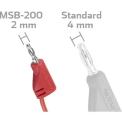 Cordon De Mesure[Banane Mâle 2 Mm -Banane Mâle 2 Mm ] Ultra Flexible 30.00 Cm,rouge,MSB-2002.2 A -Promos Brico Forte Boutique 12171753 4