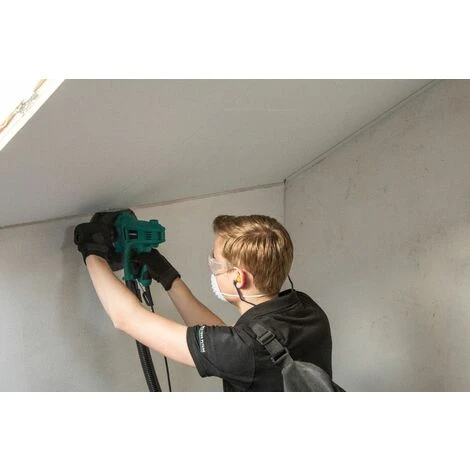 Ponceuse Excentrique 750W - Pour Plafonds Et Murs - 180 Mm De Diamètre - 8 Feuilles Abrasives Incluses 2 Ponceuse Excentrique 750W - Pour Plafonds Et Murs - 180 Mm De Diamètre - 8 Feuilles Abrasives Incluses – Image 2