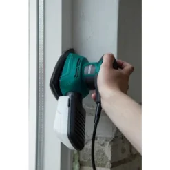 Ponceuse Delta Multifonction 130W - Ponceuse à Main - Avec Boîtier De Récupération De Poussière Et 6 Papiers Abrasifs -Promos Brico Forte Boutique 12593812 2