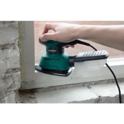 Ponceuse Delta Multifonction 130W - Ponceuse à Main - Avec Boîtier De Récupération De Poussière Et 6 Papiers Abrasifs -Promos Brico Forte Boutique 12593812 5