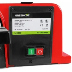 Ponceuse à Bande, Puissance 400W, Vitesse Bande 7,35m/s, Inclinaison Ceinture Jusqu'à 90º, Table à Disque Inclinable Jusqu'à 45º - Greencut LJ400C -Promos Brico Forte Boutique 15928522 5