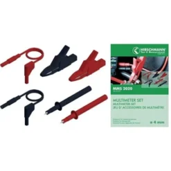 Set De Cordons De Mesure De Sécurité SKS Hirschmann MMS 2020 [Banane Mâle 4 Mm - Banane Mâle 4 Mm] 1.00 M Noir, Rouge 1 Pc(s) X40532