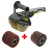 FARTOOLS Pack 615125 : Rénovateur REX120C + Brosse A Lamelles Et Brosse Fibre Synthétique - Spécial Bois&métal - Surfaces Planes