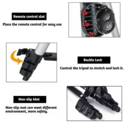 Trépied Longue Standard Télécommande Bluetooth Support De Caméra Téléphone 20 X 34cm 9 Trépied Longue Standard Télécommande Bluetooth Support De Caméra Téléphone 20 X 34cm -Promos Brico Forte Boutique 20717773 5