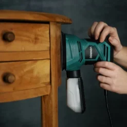 Ponceuse Orbitale Excentrique 300W – Ø 125mm - Boîte à Poussière Et 12 Feuilles Abrasives Inclus -Promos Brico Forte Boutique 23345341 2