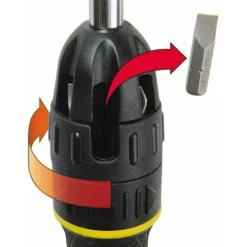 Tournevis Porte-Embouts à Cliquet - 10 Embouts - Standard - Phillips - Torx - Pozi - Carré - STANLEY, 0-68-010 -Promos Brico Forte Boutique 24134569 4