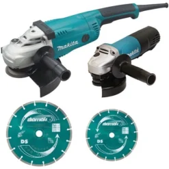 Ensemble De 2 Meuleuses Ø230 Et 125 Mm Avec Kit D'accessoires MAKITA - DK0053GX2-P
