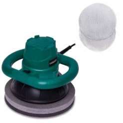 Polisseuse Excentrique 120W – 240mm - Double Poignées - 2 Bonnets De Polissage Inclus