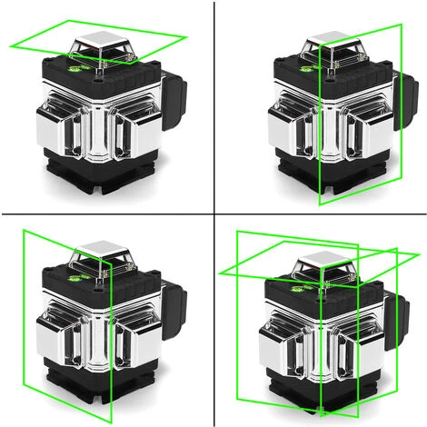 Niveau Laser 4D 360 ° 16 Lignes Automatique Croix Rotatifs Télécommande Niveau + Base Rotative + Alimentation + Mallette De Transport + Support Mural 5 Niveau Laser 4D 360 ° 16 Lignes Automatique Croix Rotatifs Télécommande Niveau + Base Rotative + Alimentation + Mallette De Transport + Support Mural – Image 5