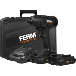 FERM CDM1142P Clé à Choc Sans Fil 20V - 2 Batteries 2.0Ah Li-Ion