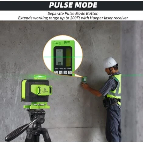 Huepar 16 Lignes 4D Ligne Croisée De Niveau Laser Ligne De Faisceau Vert Avec Batterie Li-ion Pour Carreaux De Sol Multifonction Et Télécommande 904DG 3 Huepar 16 Lignes 4D Ligne Croisée De Niveau Laser Ligne De Faisceau Vert Avec Batterie Li-ion Pour Carreaux De Sol Multifonction Et Télécommande 904DG – Image 3
