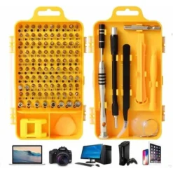 Kit Tournevis De Précision,110 En 1 Set Tournevis Magnétique Multi-fonction Pour Laptop Mac Montre Jouets Bijoux Lunettes Appareil (noir)