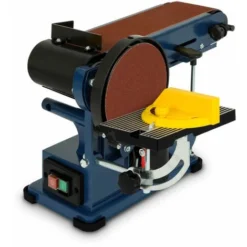 375 Watt Ponceuse à Bande Et à Disque (150mm Disque De Ponçage, Hauteur De Tablette Réglable, Pieds Anti-vibrations) -Promos Brico Forte Boutique 3336942 3