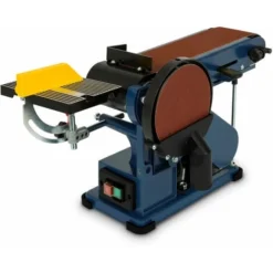 375 Watt Ponceuse à Bande Et à Disque (150mm Disque De Ponçage, Hauteur De Tablette Réglable, Pieds Anti-vibrations) -Promos Brico Forte Boutique 3336942 4