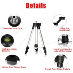 Support De Base De Trépied à Niveau Réglable Pour Outil De Mesure De Niveau Laser En Aluminium -Promos Brico Forte Boutique 33731546 4