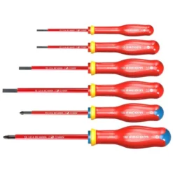 Jeu De 6 Tournevis Protwist Isolés 1000V (plats Et Pozidriv) FACOM ATDVE.J6PB