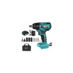 Bsioff Cl¨ ¨¤ Chocs Sans Fil/Boulonneuse A Choc Electrique Avec Une 18V 5.0aH Batterie Et Chargeur, (400 Nm,0-3200 Tr/min,Lumi¨¨re LED,boucles De Ceinture Dans L-BOXX)