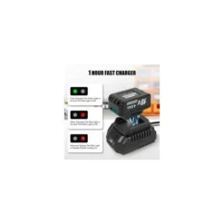 Bsioff Cl¨ ¨¤ Chocs Sans Fil/Boulonneuse A Choc Electrique Avec Une 18V 5.0aH Batterie Et Chargeur, (400 Nm,0-3200 Tr/min,Lumi¨¨re LED,boucles De Ceinture Dans L-BOXX) -Promos Brico Forte Boutique 35530123 3