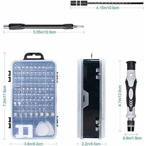 138 En 1 Mini Set Tournevis Precision Kit Tools Petit Boite Tournevis Torx Informatique Demontage Pc Portable Pour Macbook,Iphone,Réparation,Lunettes,Bricolage,Montre,Smartphone 2 138 En 1 Mini Set Tournevis Precision Kit Tools Petit Boite Tournevis Torx Informatique Demontage Pc Portable Pour Macbook,Iphone,Réparation,Lunettes,Bricolage,Montre,Smartphone – Image 2