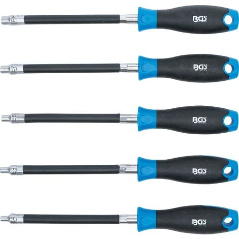 BGS Technic Tournevis Flexible Avec Poignée Ronde Profil E4 - E8 Longueur De Lame 150 mm 5 pièces 2 BGS Technic Tournevis Flexible Avec Poignée Ronde Profil E4 - E8 Longueur De Lame 150 mm 5 pièces – Image 2