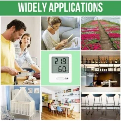 2PCS Thermomètre Hygromètre Interieur Numérique Température Humidité De Haute Précision Portable (blanc) -Promos Brico Forte Boutique 38710373 4