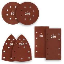 Ponceuse Excentrique Delta Vibrante 220W 12000 Tr/min Avec 6 Feuilles Abrasives -Promos Brico Forte Boutique 39896570 4