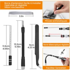 Tournevis De Precision Outil Reparation Magnetique 136 En 1 Kit De Reparation Professionnels Pour Equipement Electronique -Promos Brico Forte Boutique 42506067 3