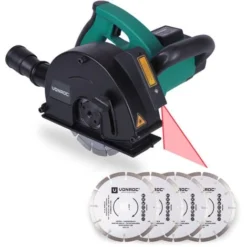 Rainureuse 1700W à Laser - 150mm - 6 Disques Diamants Et Sac De Rangement Inclus