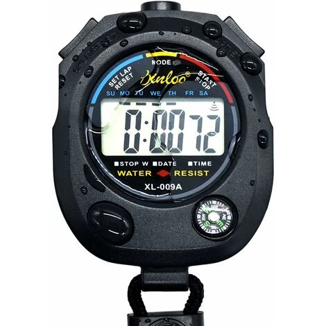 Stoppuhr, Betterlife Digital LCD, Tragbar, Stoppuhr, Alarm, 1 Stück, Schwarz 1 Stoppuhr, Betterlife Digital LCD, Tragbar, Stoppuhr, Alarm, 1 Stück, Schwarz