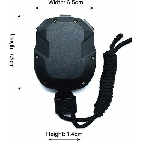 Stoppuhr, Betterlife Digital LCD, Tragbar, Stoppuhr, Alarm, 1 Stück, Schwarz 3 Stoppuhr, Betterlife Digital LCD, Tragbar, Stoppuhr, Alarm, 1 Stück, Schwarz – Image 3