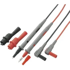 Set De Cordons De Mesure De Sécurité 1.20 M Noir, Rouge VOLTCRAFT MS-2