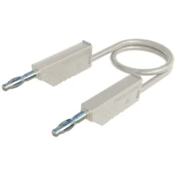 Cordon De Mesure SKS Hirschmann MLN 200/2,5 WS [Banane Mâle 4 Mm - Banane Mâle 4 Mm] 2.00 M Blanc 1 Pc(s)