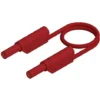 Cordon De Mesure De Sécurité SKS Hirschmann MLS WS 50/1 Rt [Banane Mâle 4 Mm - Banane Mâle 4 Mm] 0.50 M Rouge 1 Pc(s)