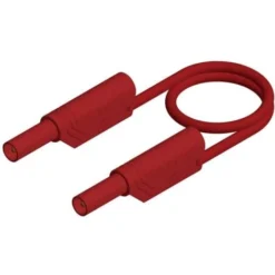 Cordon De Mesure De Sécurité SKS Hirschmann MLS WS 50/1 Rt [Banane Mâle 4 Mm - Banane Mâle 4 Mm] 0.50 M Rouge 1 Pc(s)
