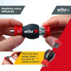 Wiha Pour Latelier Tournevis Avec Magasin De Rangement 1/4 (6.3 Mm) DIN 3126, DIN ISO 1173 -Promos Brico Forte Boutique 4410250 3