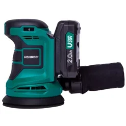 Ponceuse Orbitale Sans Fil 20V - Ø125mm -12 Feuilles Abrasives, Sac De Récupération De Poussière - 2 Batteries 2.0 Ah Et Chargeur Inclus -Promos Brico Forte Boutique 44191029 4