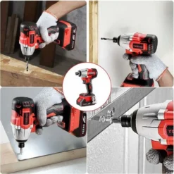 Brushless Visseuse à Chocs Sans Fil 20V TEENO,1X2.0Ah Batteries, 6.35mm Mandrin,Boîte Avc 19pcs Accessoires(Une Batterie) -Promos Brico Forte Boutique 44260275 5