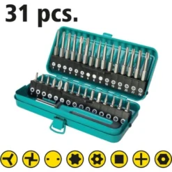 Wolfcraft 1386000 Jeu Dembouts 31 Pièces Cruciforme Phillips, Carré Intérieur (Robertson), 6 Pans BO, 6 Pans Intérieurs -Promos Brico Forte Boutique 4430816 2