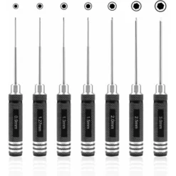 Tournevis Hexagonal, 7 Pièces Versailles Kit D'outils De Tournevis RC (0,9 Mm 1,27 Mm 1,3 Mm 1,5 Mm 2,0 Mm 2,5 Mm 3,0 Mm) Pour Hélicoptère Modèle RC