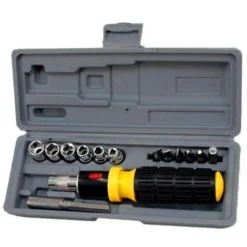 Coffret Tournevis à Cliquet Porte-embouts 15 Pièces